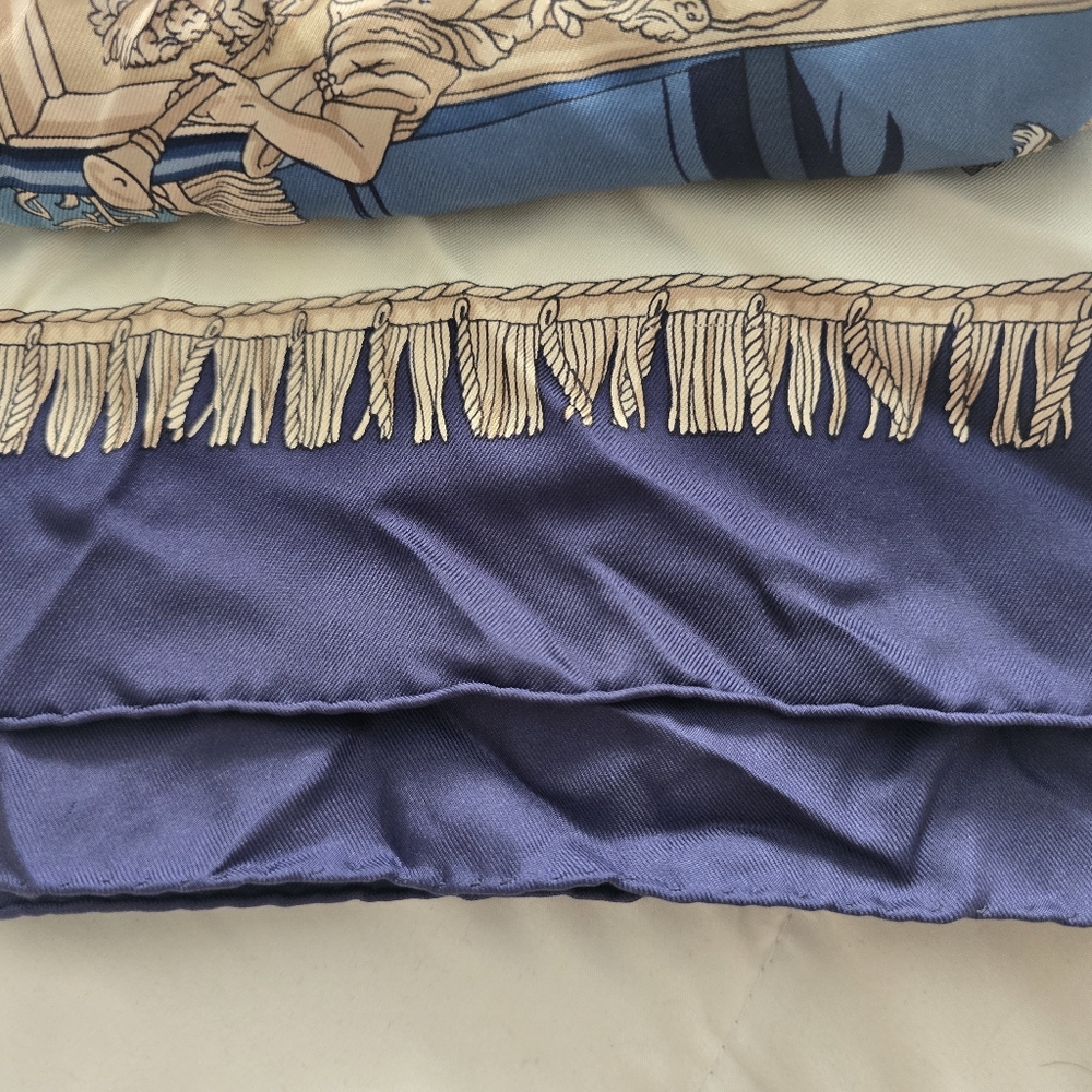 Hermès Vue du Carosse de la Galère la Réale Silk Scarf RARE - Picture 7 of 13